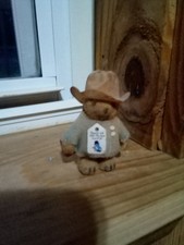 Paddington Bear Eden Miniature 2 3/4" Hong Kong tag Mini doll 1978 Flocked