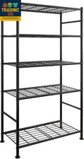 Storage Shelves - 5 Tier Shelf Organizer, Heavy Duty Garage Shelving Unit with L