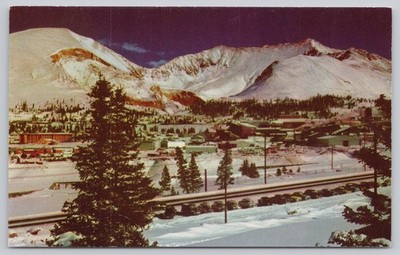 Climax Colorado Bartlett Mountain Snow Covered View Chrome Postcard