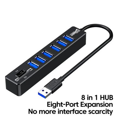 8-IN-1 Adapter MacBook USB Hub Apple USB 2.0 Samsung Micro SD TF Kartenleser DHL