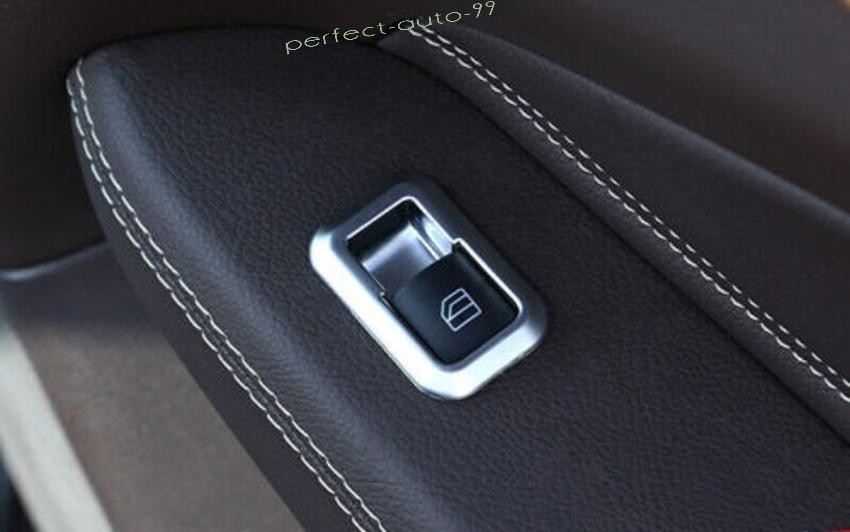 For Mercedes-Benz GLK 2009-2014 2015 Matte Silver Window Lift Lock Switch Panel