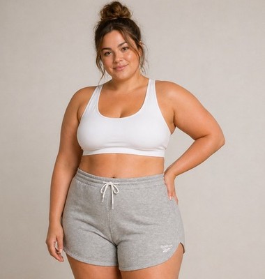 NWT Reebok RI French Terry Lounge Shorts in Gray, Size 2X