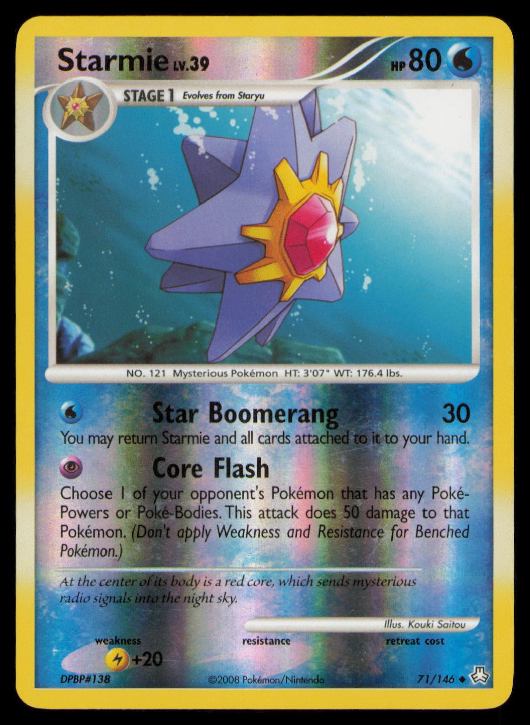Starmie 71/146 Uncommon Legends Awakened Pokemon Reverse Holo Near Mint