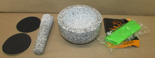 Priority Chef 1.5-Cup Natural Granite Mortar & Pestle Set Gray 4.72"