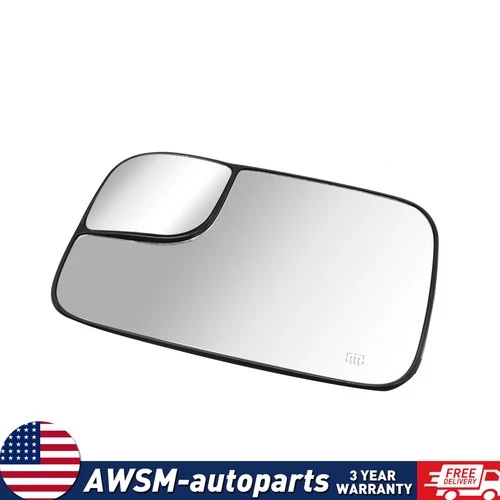 Power Heated Driver Side Towing Mirror Glass For 05-09 Dodge Ram 1500 2500 3500