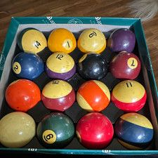 Aramith Belgian Billiard Balls Complete Pool Ball Set 2 1/4" in Box
