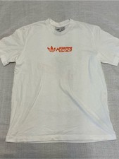 adidas Originals Men  s Graphic T Shirt White Red Trefoil Box Logo Size Small S