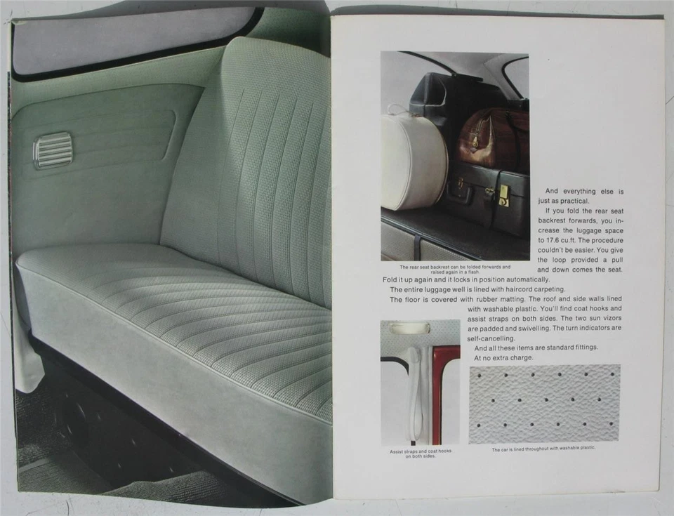 VOLKSWAGEN VW BEETLE Car Sales Brochure 1968-69 #151 019 29 CONVERTIBLE 1200 ++ - Image 2 of 4