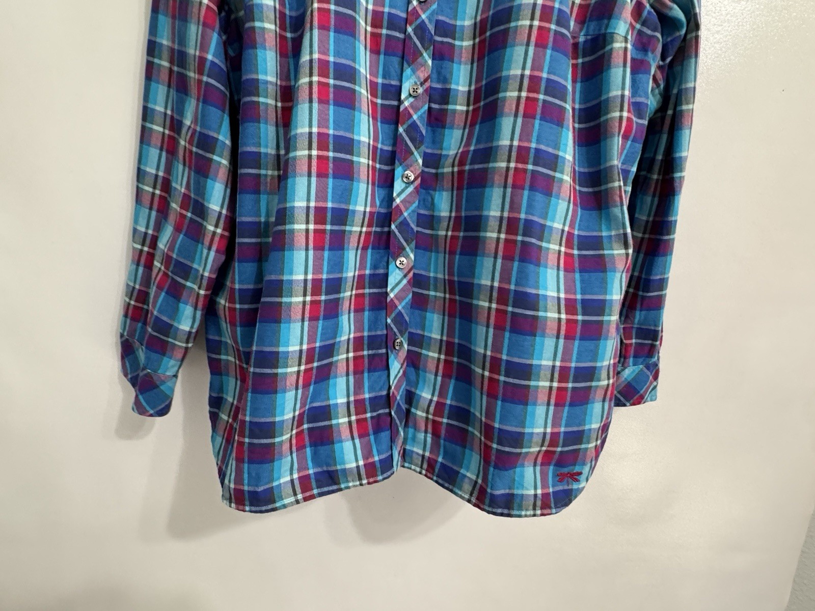 Talbots Size XLP Button Flannel Collared Plaid Wo… - image 5