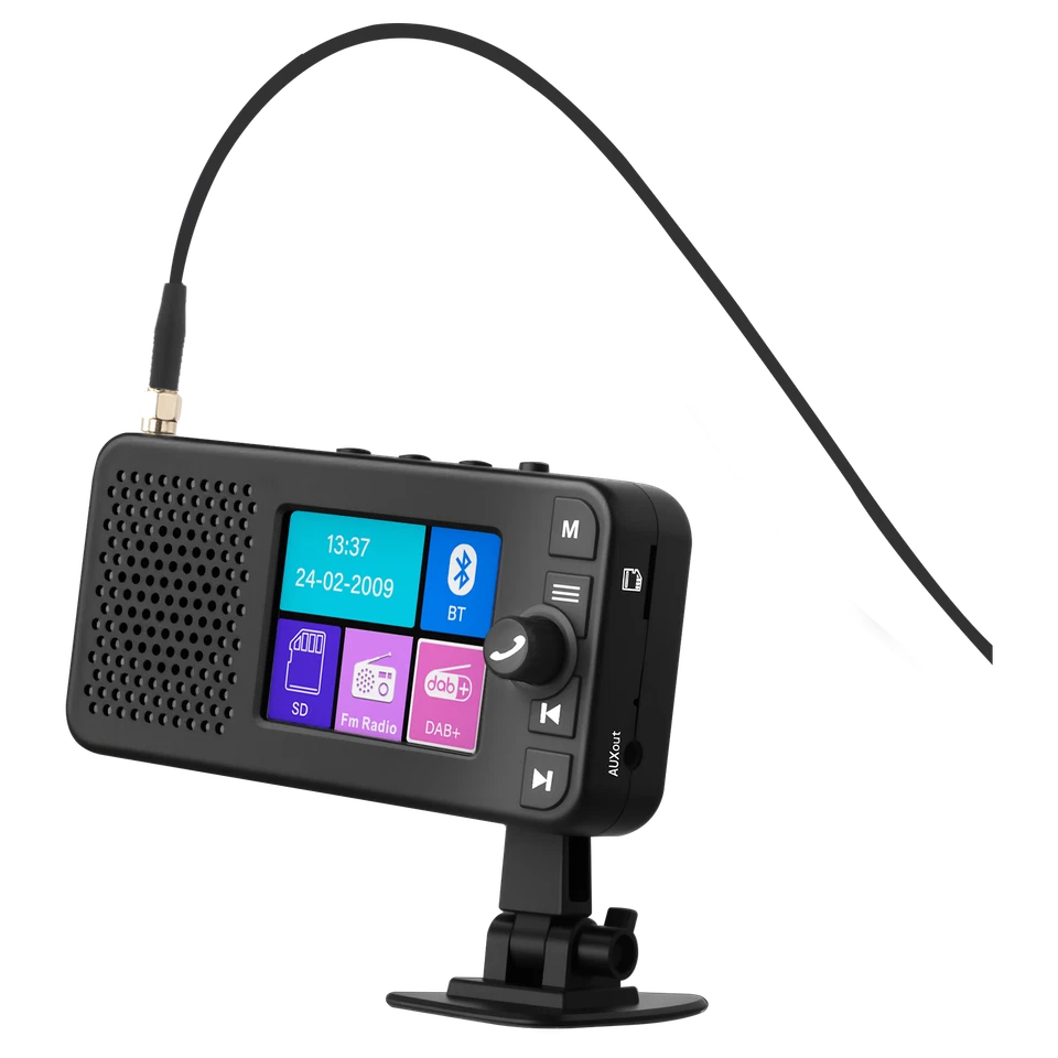 DAB Auto DAB+ Autoradio Adapter FM Transmitter Empfänger TF Card BT DAB+ Antenna - Bild 3 von 4