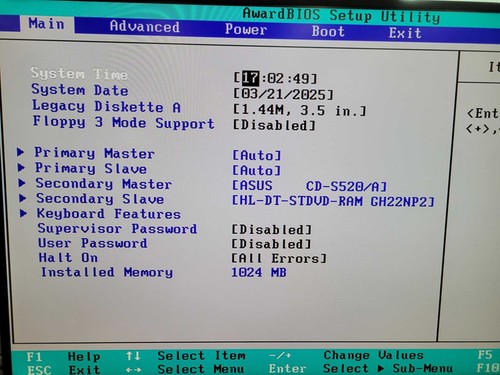Vintage Intel Pentium 4 2000Mhz ASUS P4PE-X 1GB DDR RAM + I/O Plate ...