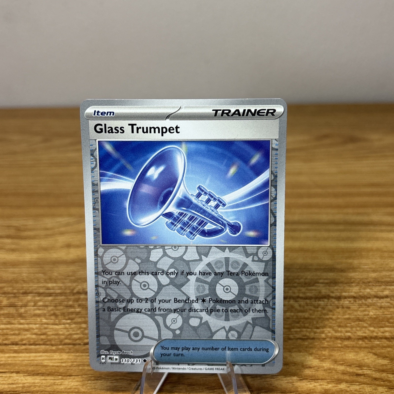 Pokémon TCG Glass Trumpet 110/131 SV: Prismatic Evolutions Reverse Holo NM