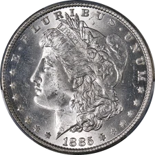 1885-P Morgan Silver Dollar PCGS MS64 Blast White Strong Strike - STOCK