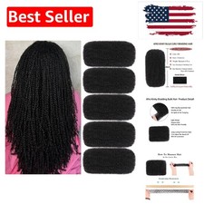 Natural Black Afro Kinky Curly Hair Extensions - 5 Bundles for Mini Twists