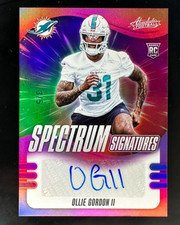 2025 Panini Absolute Spectrum Signatures Ollie Gordon II Purple 3/5 SSSP RC RARE