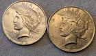 Lot of  1922  and 1923 Peace Silver Dollars  About Unciculated (AU)