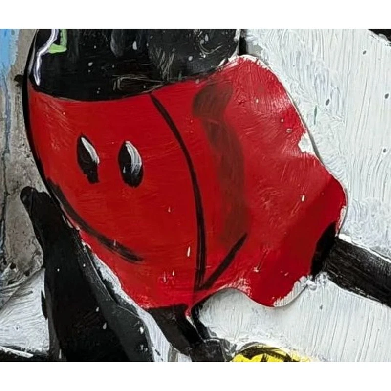 Quadro Metallo Topolino Mickey Mouse Disney Bomboletta Spray Street PopArt 60x80, fotografia 7 di 9
