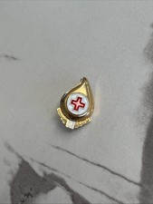 Vintage RED CROSS Blood Drop Donation Lapel Pin