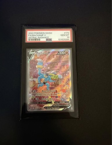 2022 POKEMON SWORD & SHIELD ASTRAL RADIANCE #172 FULL ART/MACHAMP V PSA 10