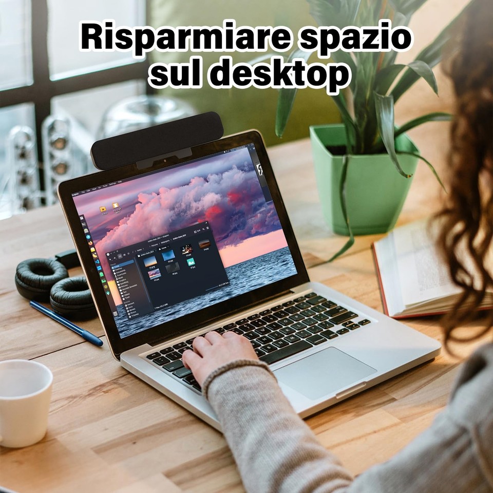 Altoparlanti USB Per PC E Laptop – Stereo Esterno 3.5mm, Volume Alto E Bassi Ricchi, Alimentato USB, Nero - copertina