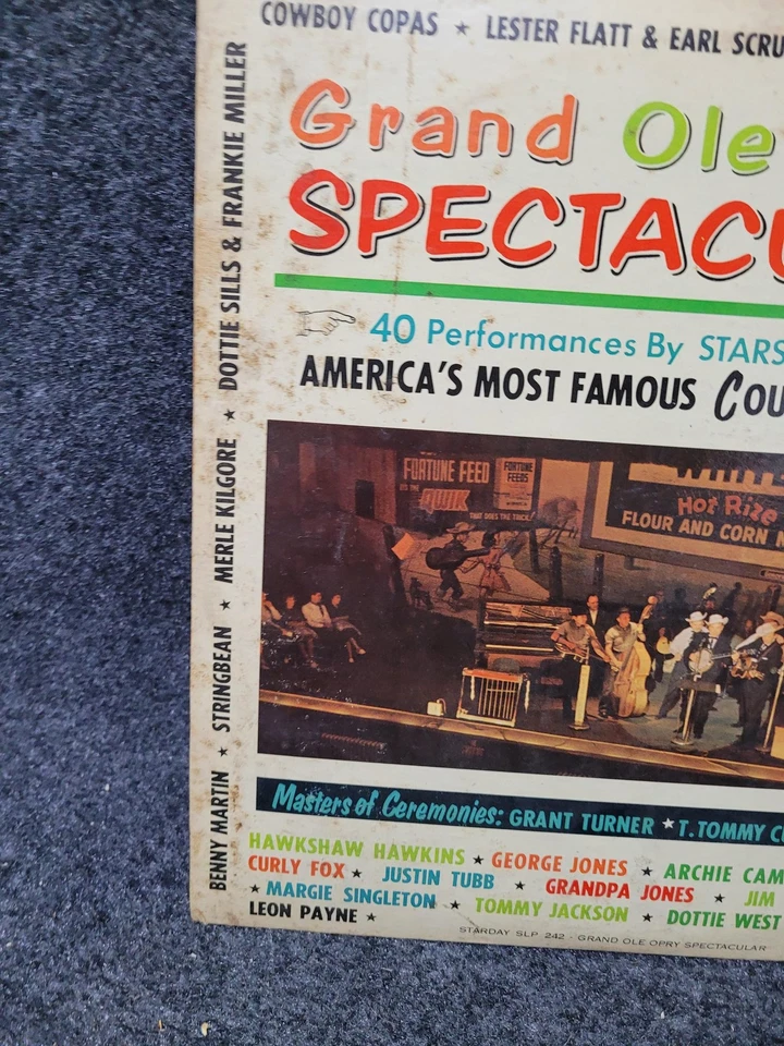 Vintage Grand Ole Opry Spectacular Vinyl LP Starday SLP 242 Country Album 1960s Foto 4 de 4