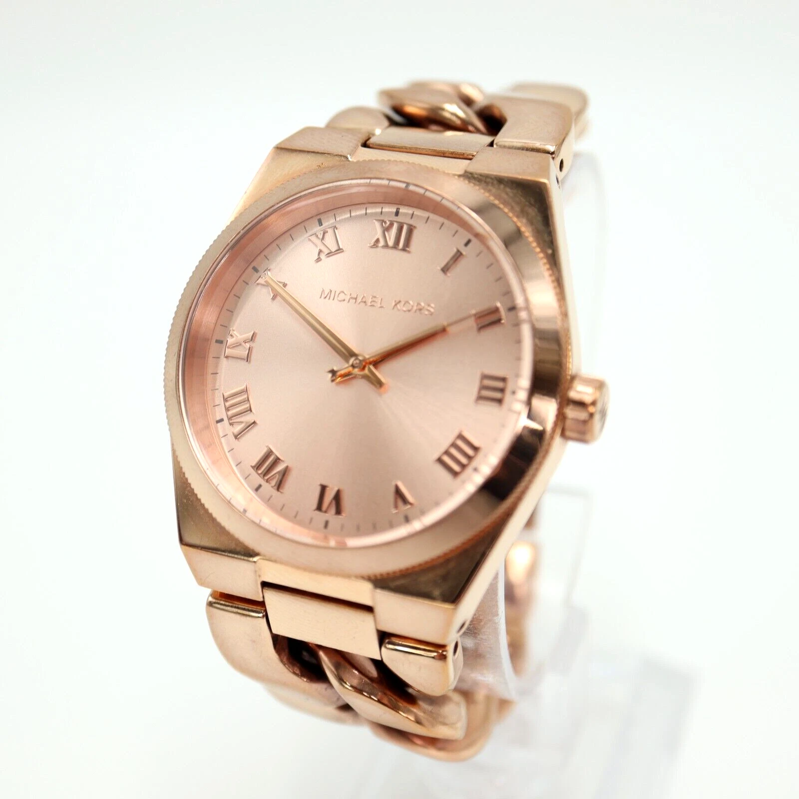 Orologio Michael Kors Channing tono oro rosa 38 mm bracciale catena metallo MK4564