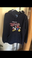 Womens Disney The Original Crew Hooded Pullover Sweatshirt Size L EUC