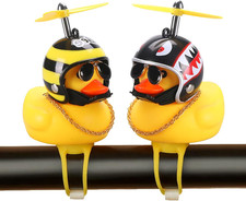 2 Pack Rubber Duck Car Ornaments, Yellow Duck Car Dashboard Decorations Squeeze