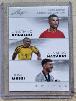 Leaf Ronaldo, Nazario, Messi 2024 LEAF EXCLUSIVE LEGENDS Card #ELE-10