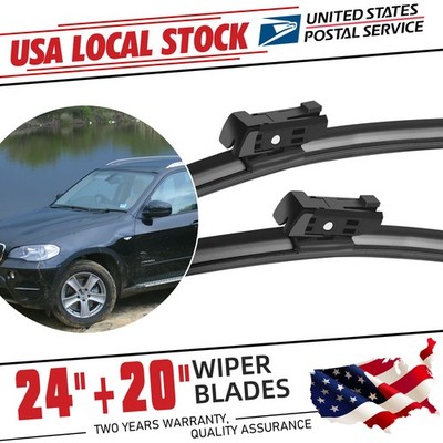 High Quality 24'' + 20'' Windshield Wiper Blades OEM Quality Top Lock Bracketless