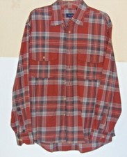 IZOD Men's Plaid Flannel Button Down Long Sleeve Shirt Size Large