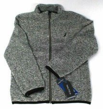 Nautica Performance Nautex Boy's Large 6 Regular Gray Heather Zip Jacket