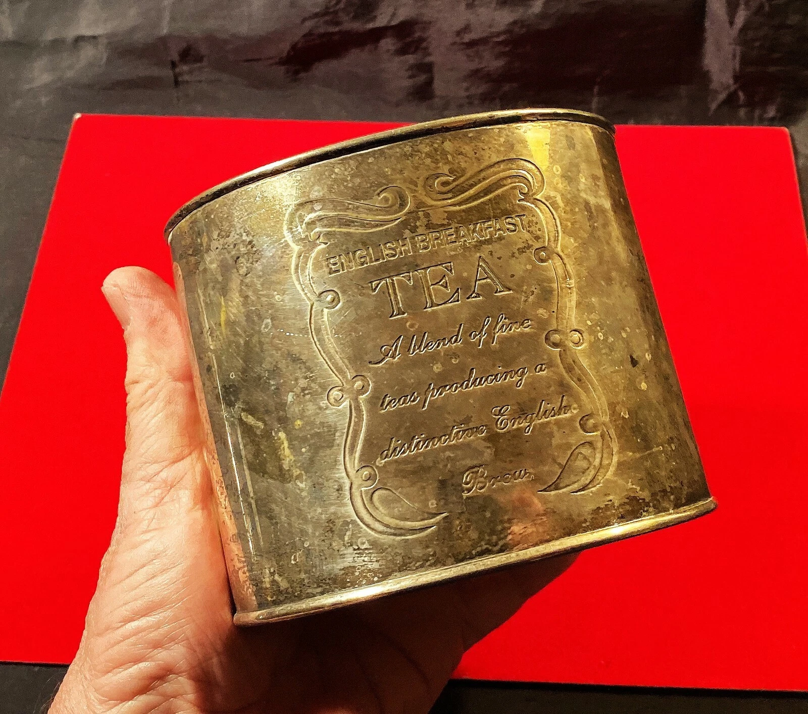 Silverplate English Breakfast Tea Canister Department 56 India Free Shipping