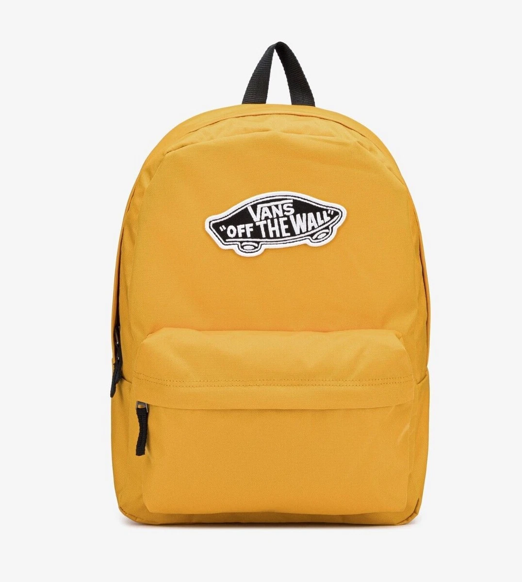 Vans Realm Backpack Skateboard Yellow Black School Bag Laptop Sleeve