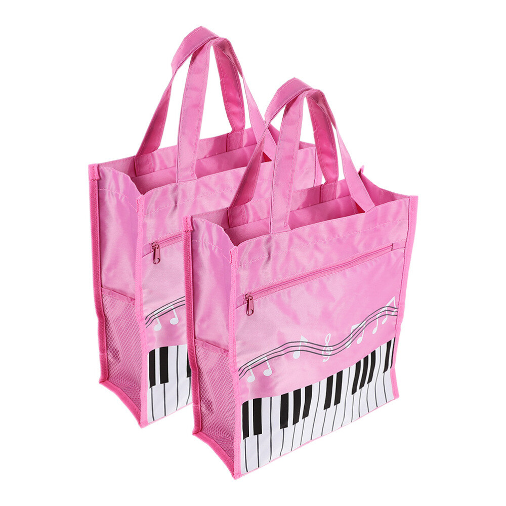 2 pcs Girl Tote Bag Music Books Bags Portable Handbag Music Note