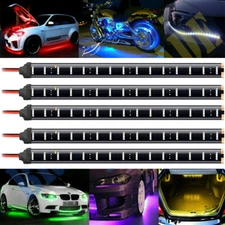 5x 30cm 1FT 15SMD 12V Flexible LED Strip Light Waterproof For Car Truck Boat