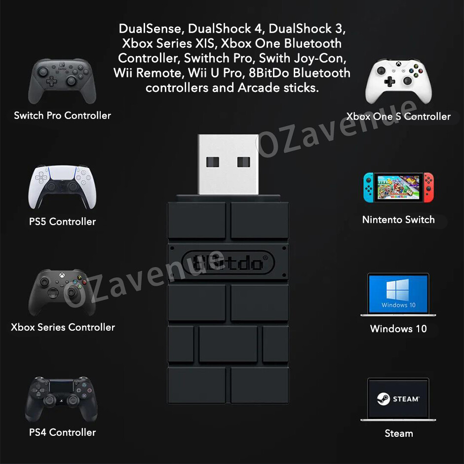 8BitDo USB Wireless Adapter For Universal Gaming Controllers