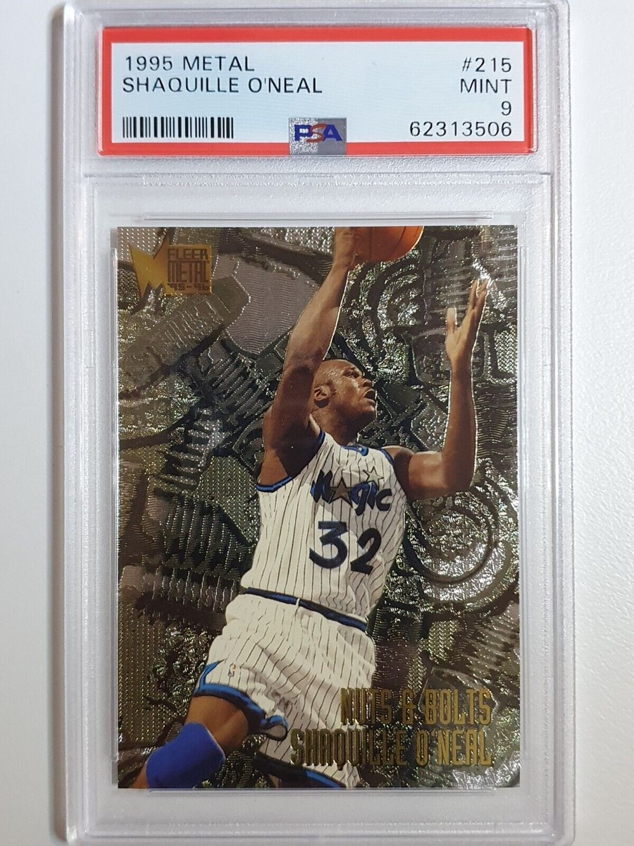ピョル(⁎ᴗ͈ˬᴗ͈⁎) 1995 Fleer Metal Shaquille O'Neal #215 Nuts & Bolt - PSA 9 | eBay