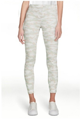 Time & Tru NEW♈Woman's Printed stretch "Jegging's" size XS~Ivory/greens camo