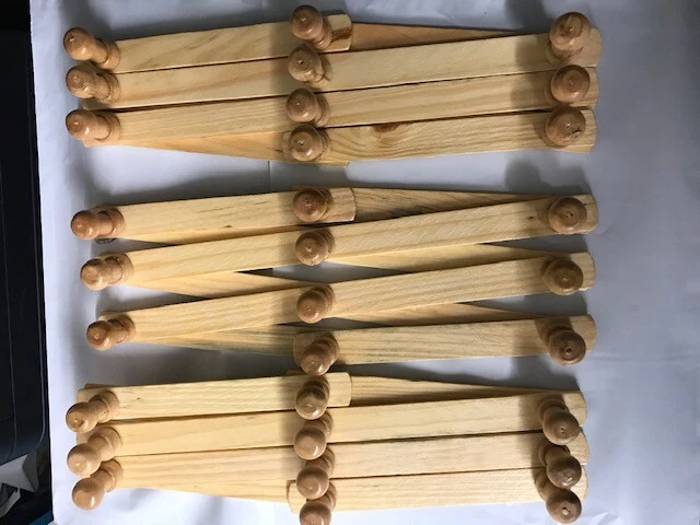  Set of 3 Wooden Wall Rack Expandable Hat Cap Belt  Organizer 10 Hooks!! - Image 4 of 4