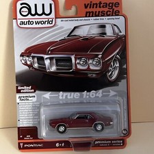 Auto World 64402 1:64 Vintage Muscle 1969 Pontiac Firebird Series B Red