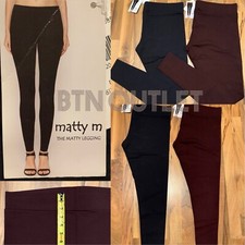 Matty M S-XL Women's 'The Matty Legging' Pull-On Soft Stretch, Black or Merlot