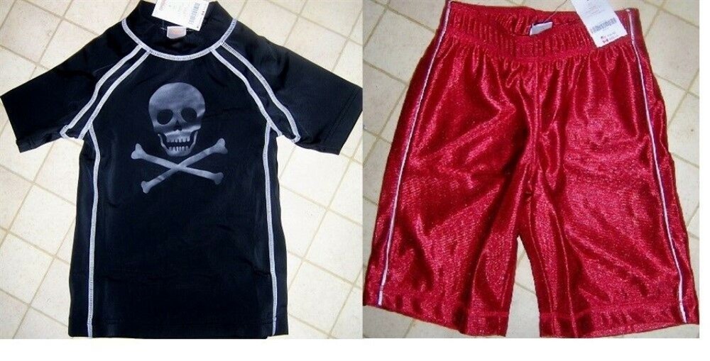 Shorts Set 2pc Athletic Black Red Shorts Gymboree Boy size 4 years New