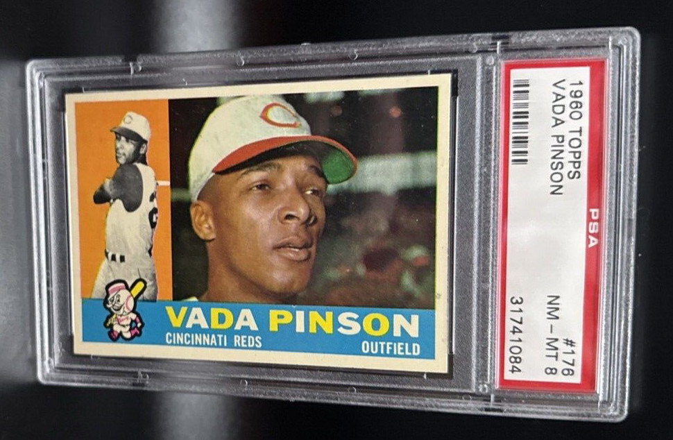 1960 Topps #176 Vada Pinson PSA 8 NM-MT Cincinnati Reds