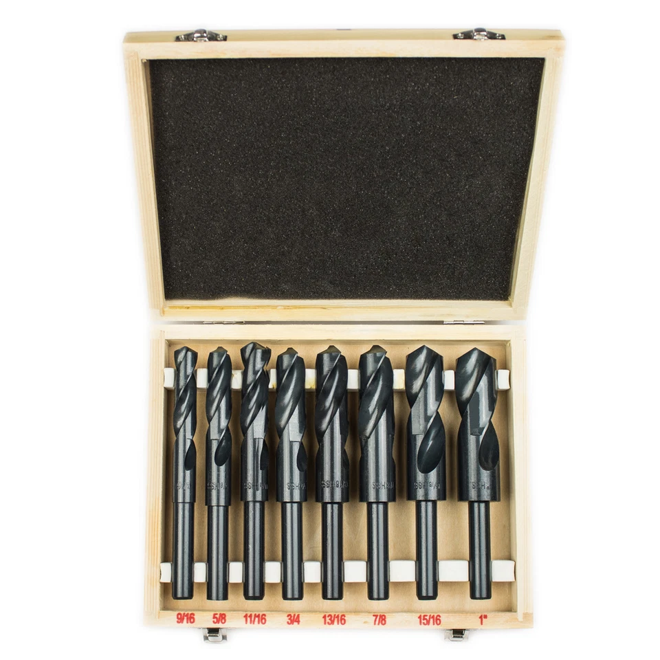 8件装超大银色和戴明钻头套装1/2英寸工业大号9/16至1 — 第 2/3 张图片