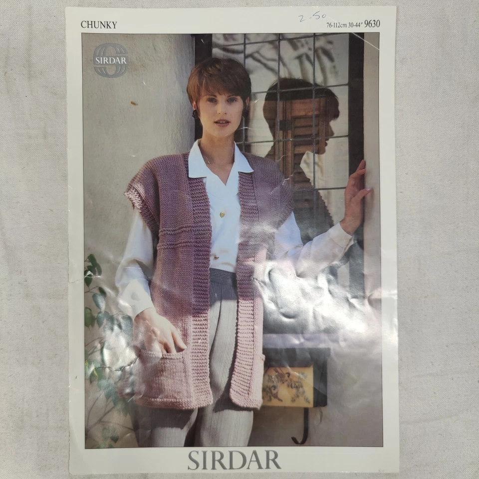 Women's Chunky Sweaters By Sirdar - Yarn Knitting Leaflet 9630 - Image 3 of 4