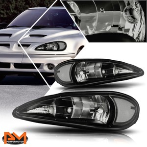 For 99 05 Pontiac Grand Am Headlight Lamps Repalcement Smoked Housing Clear Side Ebay