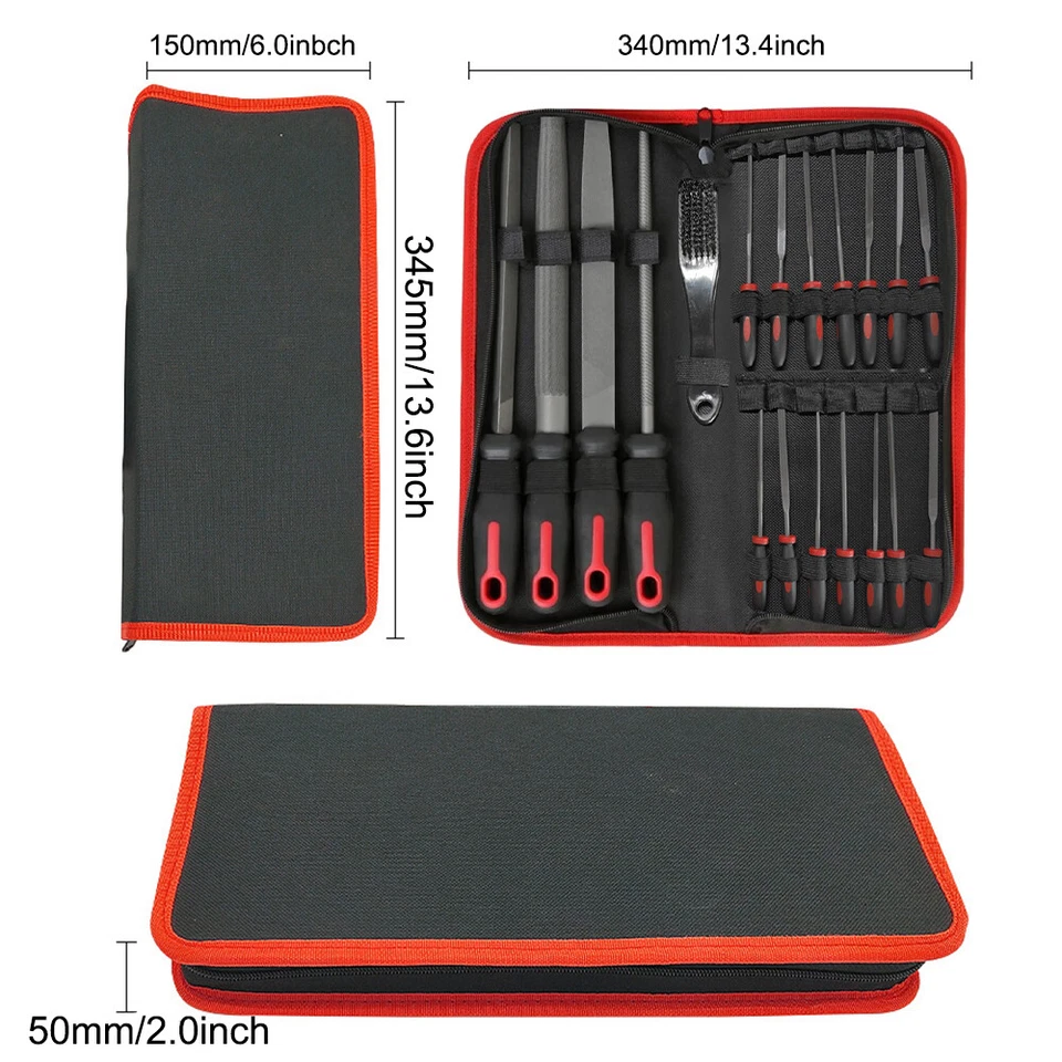 Neilsen 20pc Metal File & Needle Set Round Flat Triangular Half Round Square - Image 2 of 4