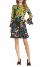 Eliza J Floral Fit & Flare Dress ( Size 2P)