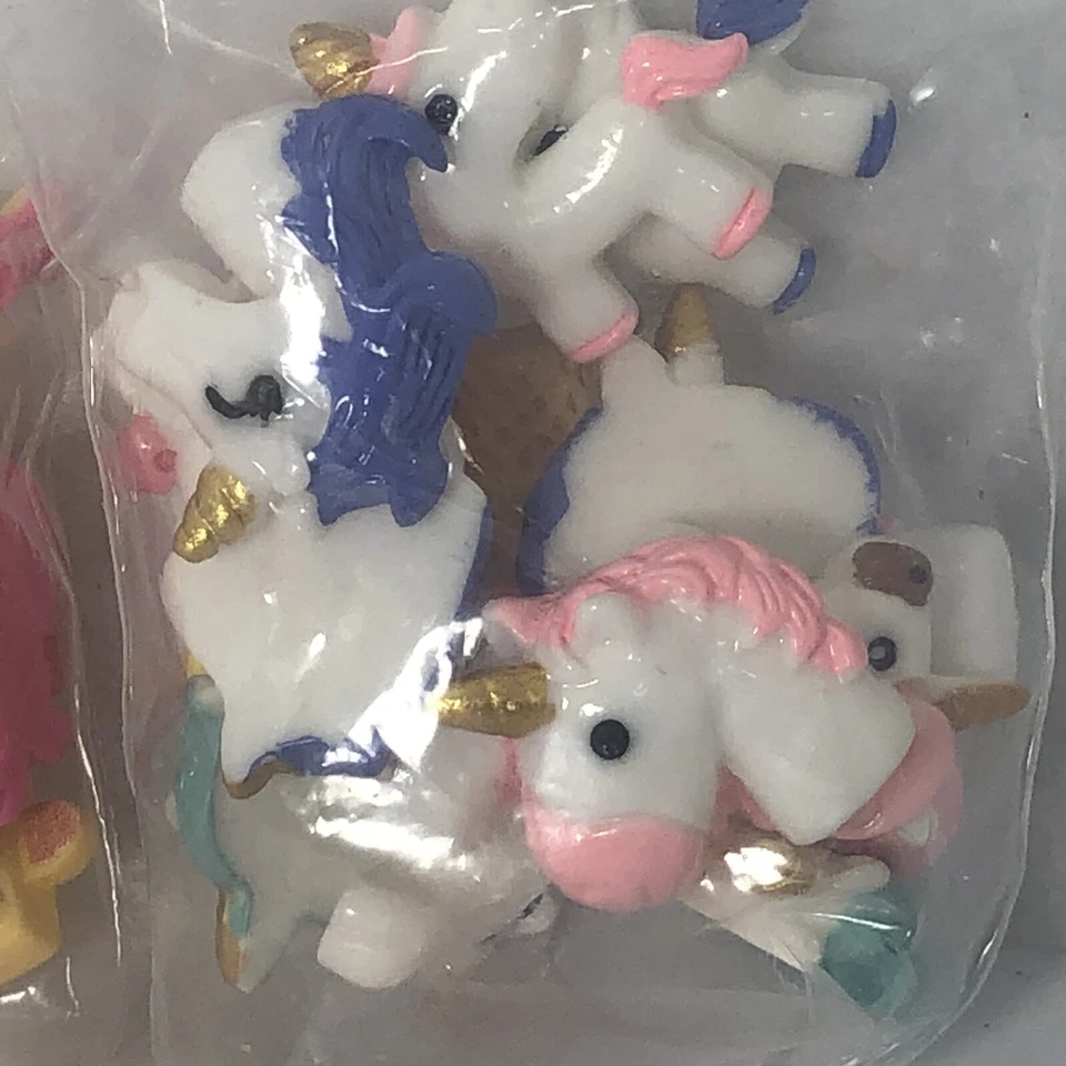 Подвески из смолы с плоской поверхностью лот/50 и искусственные брызги и блестки блестящие единороги еда - Изображение 3 из 4